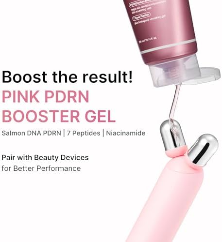 medicube Pink 3-in-1 Device & Skincare Set: Mini Booster Pro Plus Full Set, PDRN Jelly to Foam Cleanser and PDRN Booster Gel | Cleanse, Boost & Clear Pores for Radiant, Smooth Skin | Korean Device