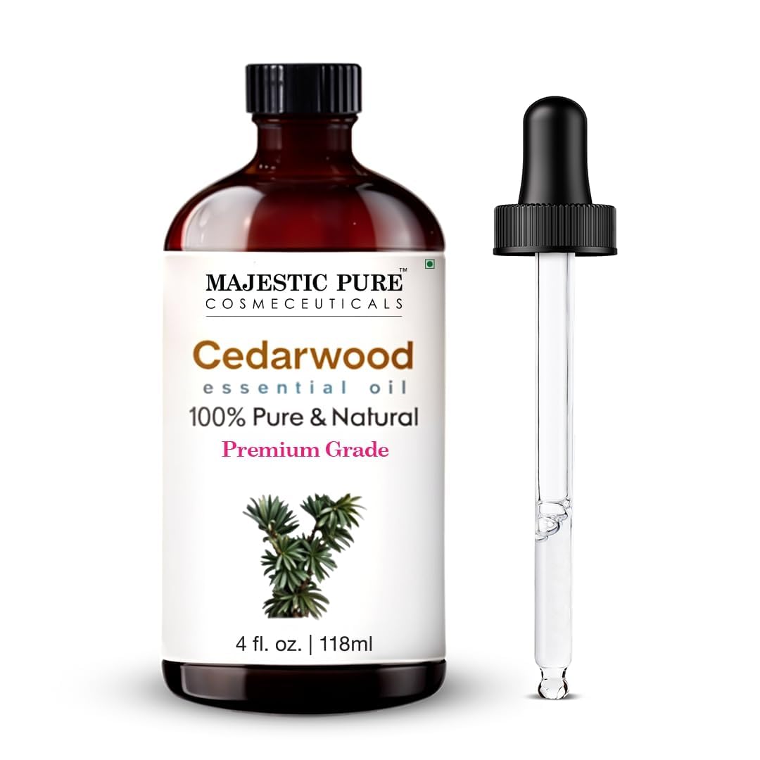 Majestic Pure Essential Oil with Glass Dropper - 100% Pure and Natural - Essential Oils for Diffuser, Aromatherapy, Soap and Candle Making, Lavender Essential Oil, Lavender Oil, 4 Fl Oz