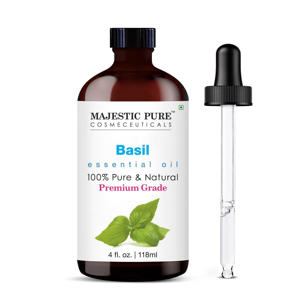 Majestic Pure Essential Oil with Glass Dropper - 100% Pure and Natural - Essential Oils for Diffuser, Aromatherapy, Soap and Candle Making, Lavender Essential Oil, Lavender Oil, 4 Fl Oz