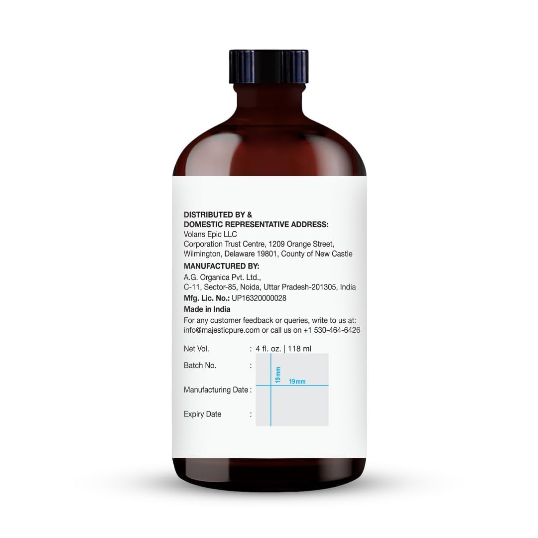 Majestic Pure Essential Oil with Glass Dropper - 100% Pure and Natural - Essential Oils for Diffuser, Aromatherapy, Soap and Candle Making, Lavender Essential Oil, Lavender Oil, 4 Fl Oz