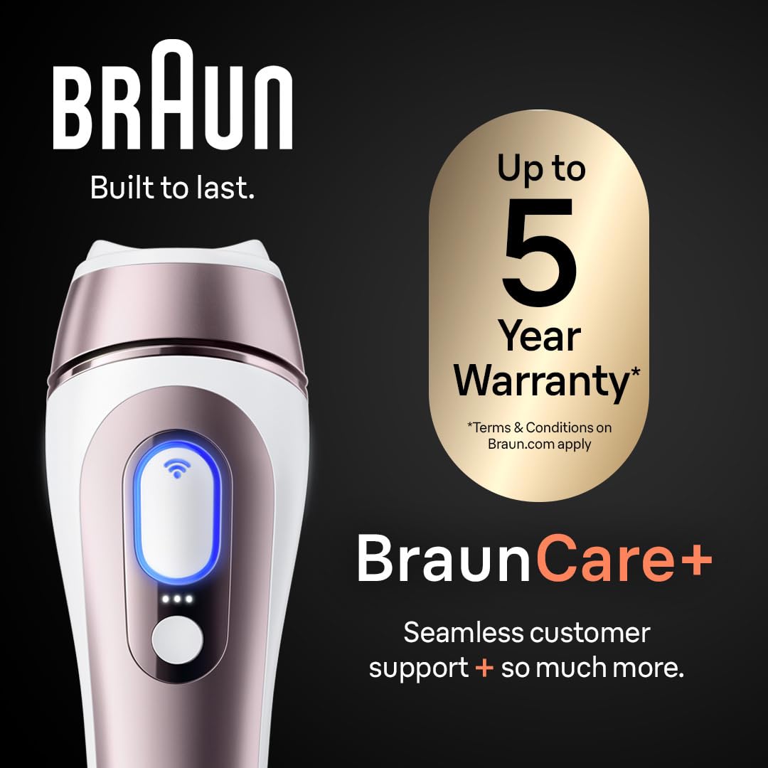 Braun Smart IPL Hair Removal Device – Skin i·Expert Pro 7, 4 Heads, Permanent Reduction for Women & Men