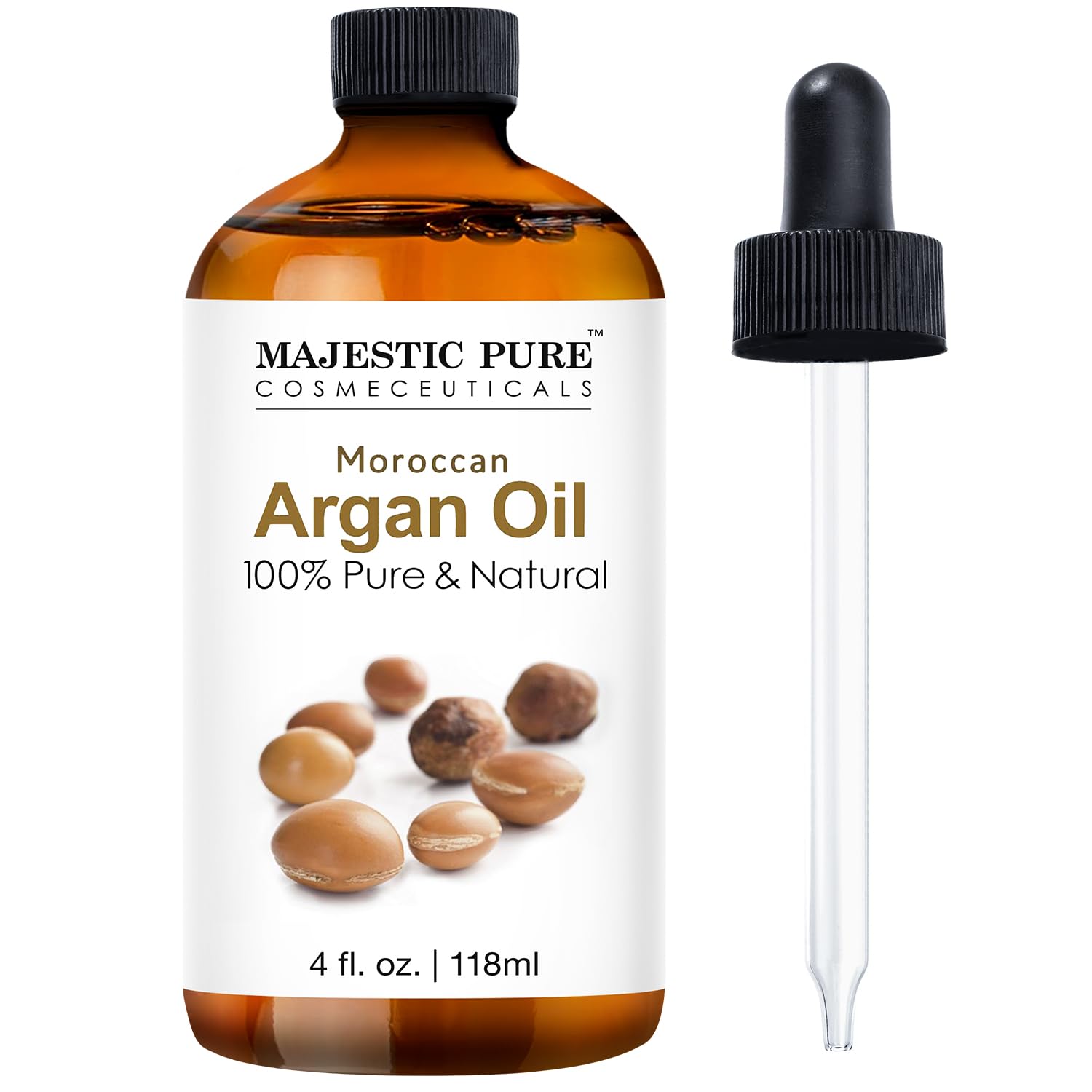 Majestic Pure Essential Oil with Glass Dropper - 100% Pure and Natural - Essential Oils for Diffuser, Aromatherapy, Soap and Candle Making, Lavender Essential Oil, Lavender Oil, 4 Fl Oz