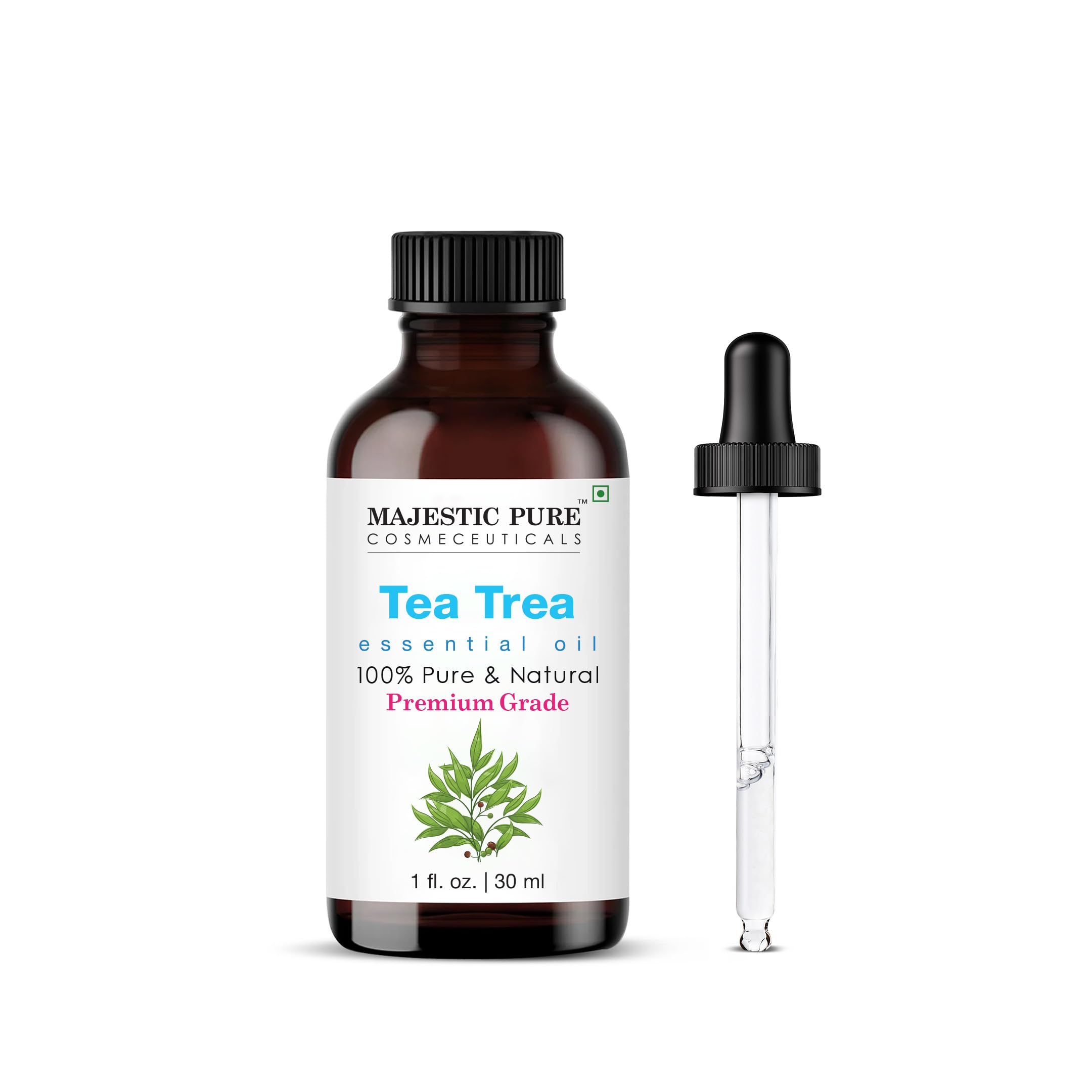 Majestic Pure Essential Oil with Glass Dropper - 100% Pure and Natural - Essential Oils for Diffuser, Aromatherapy, Soap and Candle Making, Lavender Essential Oil, Lavender Oil, 4 Fl Oz