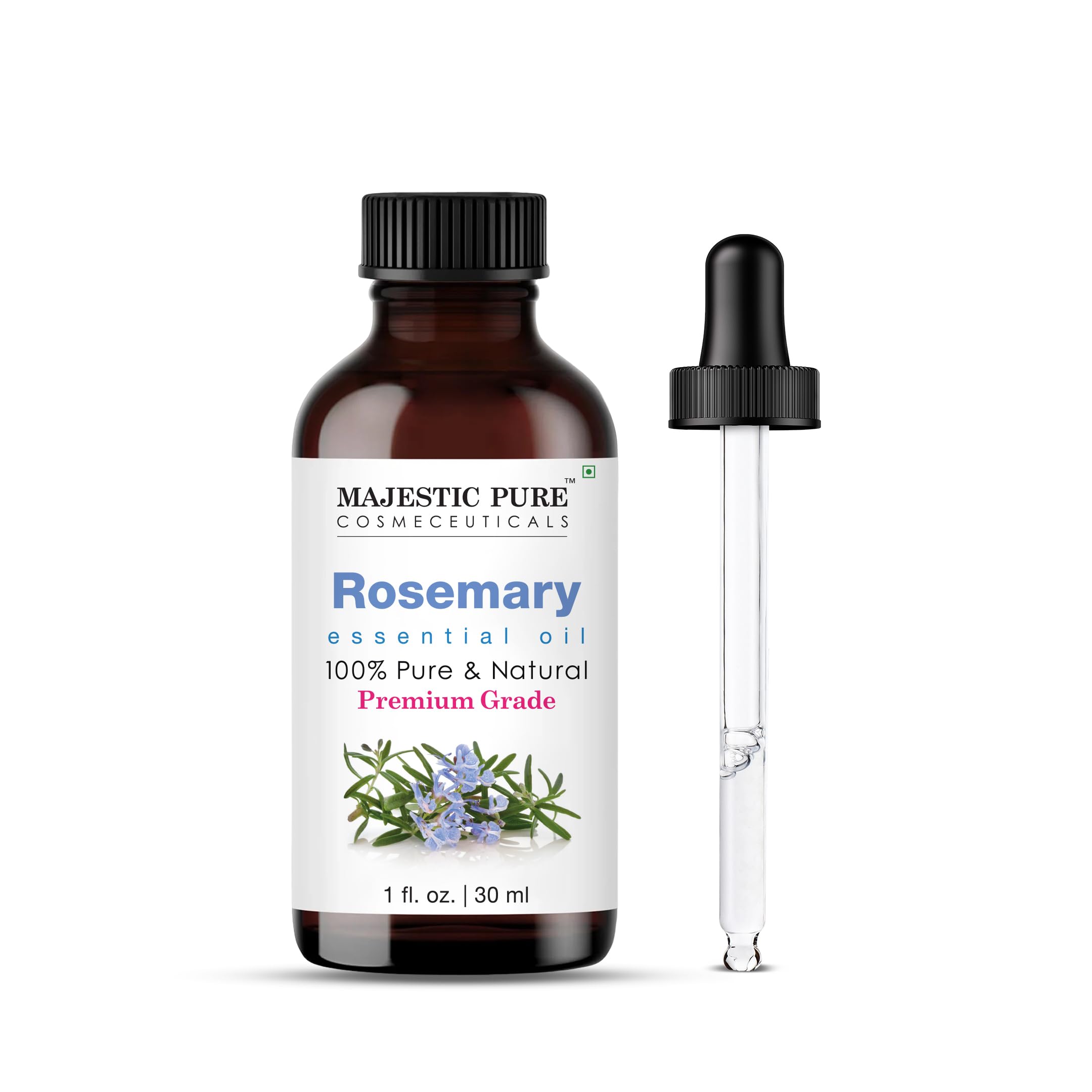 Majestic Pure Essential Oil with Glass Dropper - 100% Pure and Natural - Essential Oils for Diffuser, Aromatherapy, Soap and Candle Making, Lavender Essential Oil, Lavender Oil, 4 Fl Oz