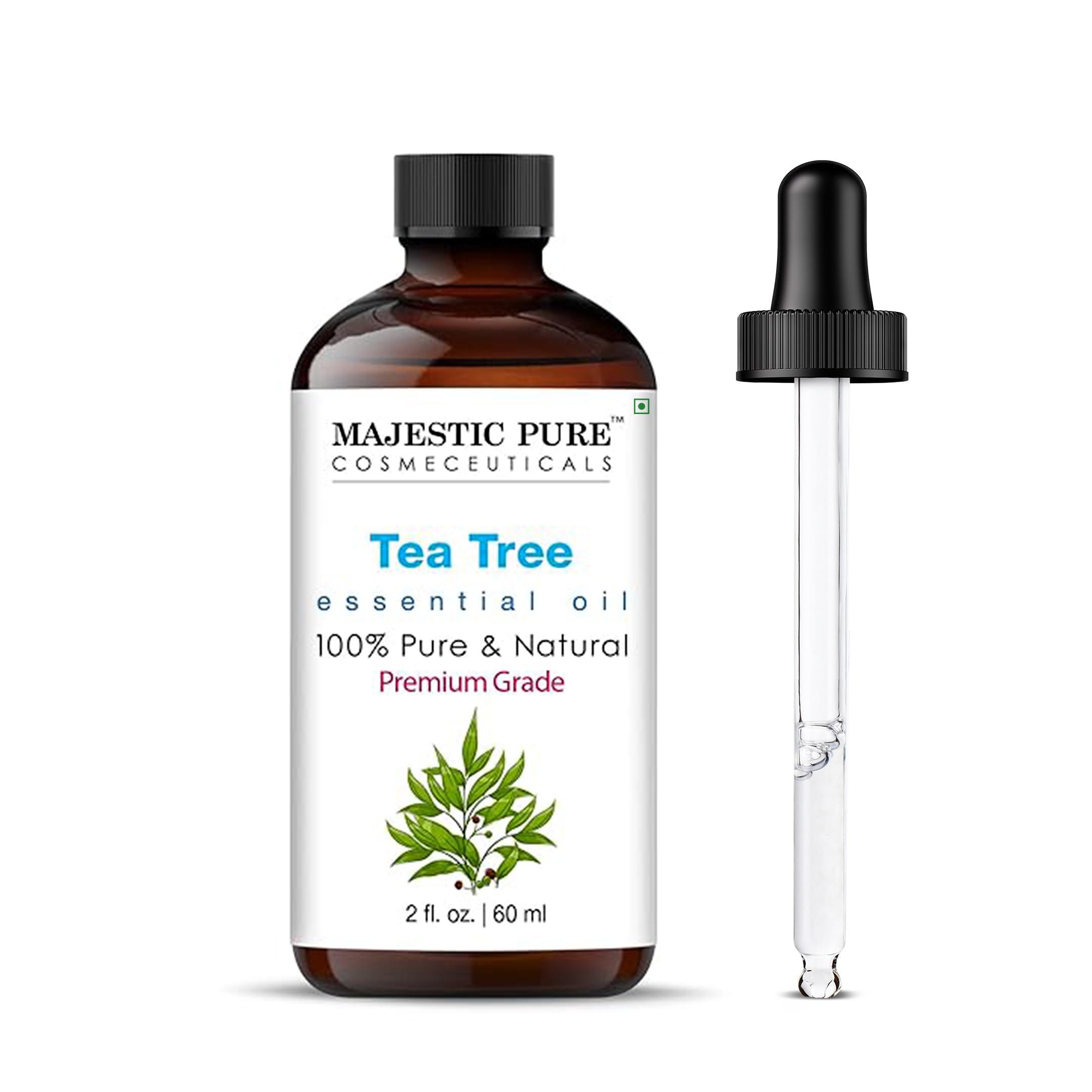 Majestic Pure Essential Oil with Glass Dropper - 100% Pure and Natural - Essential Oils for Diffuser, Aromatherapy, Soap and Candle Making, Lavender Essential Oil, Lavender Oil, 4 Fl Oz