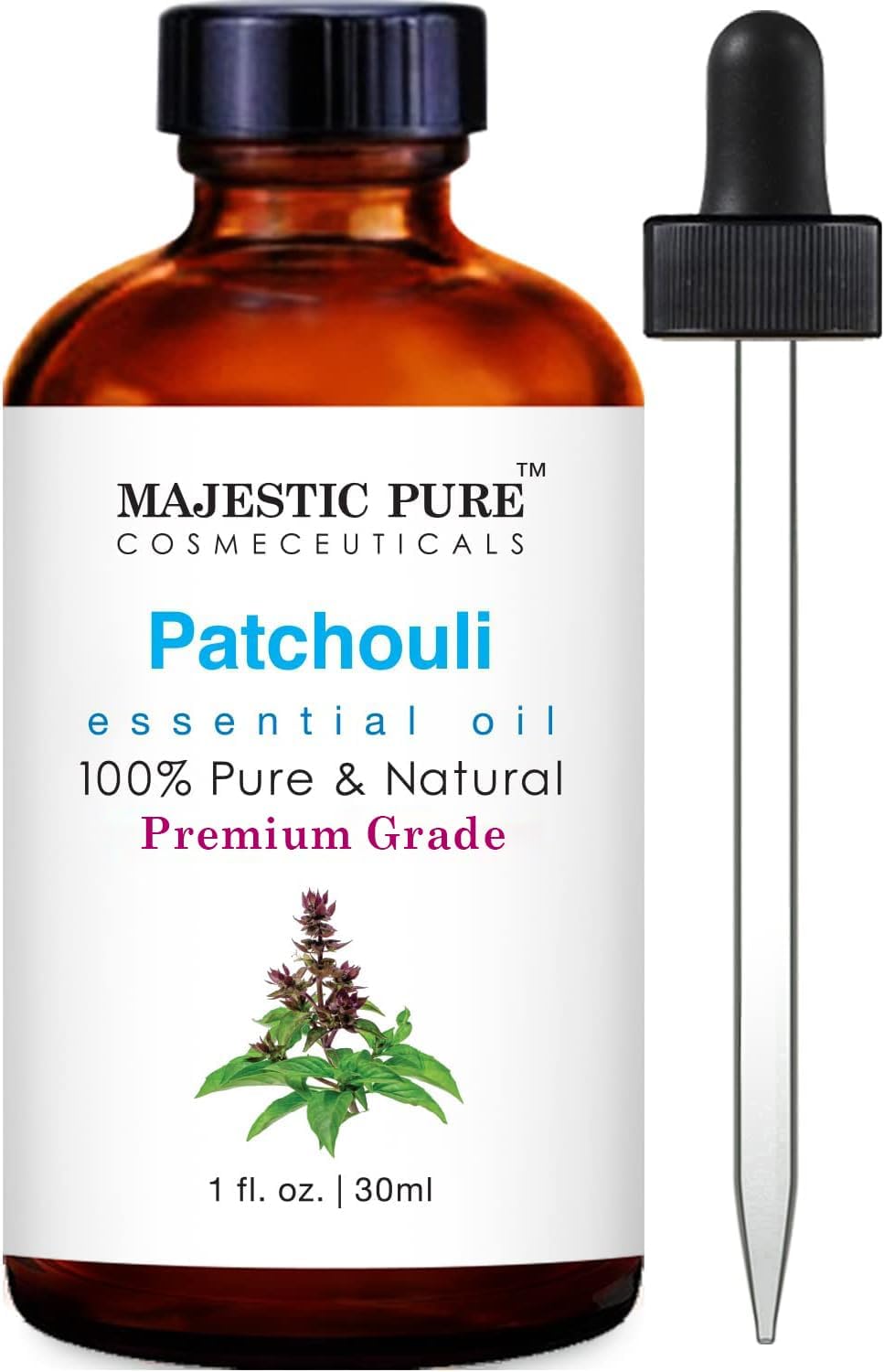 Majestic Pure Essential Oil with Glass Dropper - 100% Pure and Natural - Essential Oils for Diffuser, Aromatherapy, Soap and Candle Making, Lavender Essential Oil, Lavender Oil, 4 Fl Oz