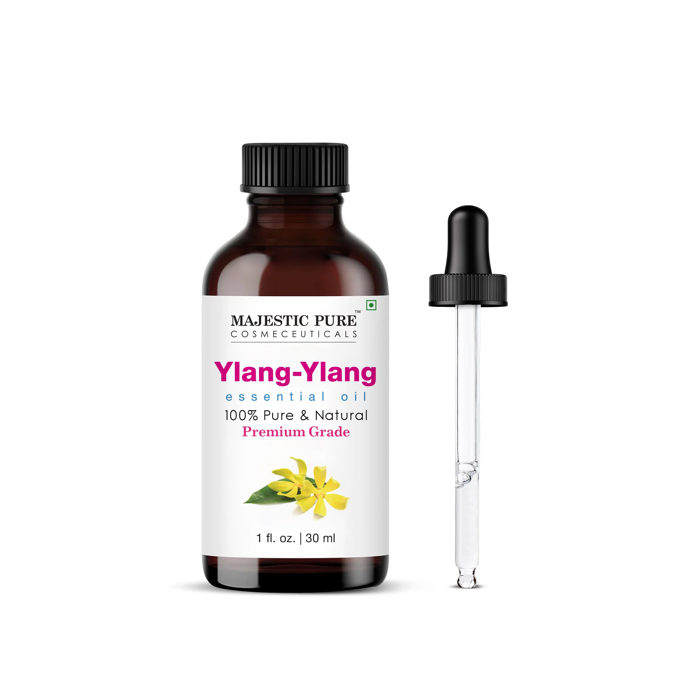 Majestic Pure Essential Oil with Glass Dropper - 100% Pure and Natural - Essential Oils for Diffuser, Aromatherapy, Soap and Candle Making, Lavender Essential Oil, Lavender Oil, 4 Fl Oz