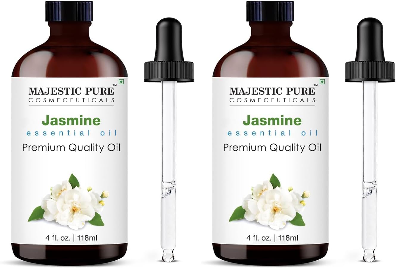 Majestic Pure Essential Oil with Glass Dropper - 100% Pure and Natural - Essential Oils for Diffuser, Aromatherapy, Soap and Candle Making, Lavender Essential Oil, Lavender Oil, 4 Fl Oz
