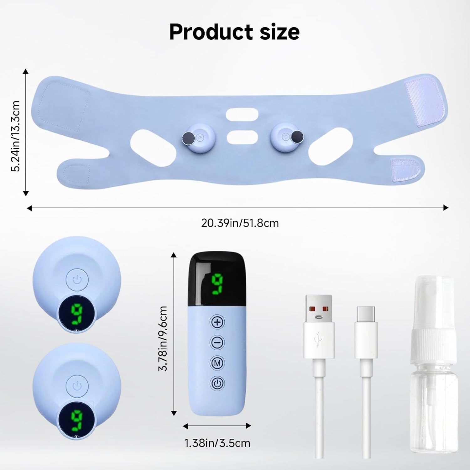 Microcurrent Face Lift Mask – Hands-Free Jawline & V-Line Lifting, Double Chin Reducer, 4-Point Adjustable Strap, Smart Pulse Facial Toning Device for Skin Firming