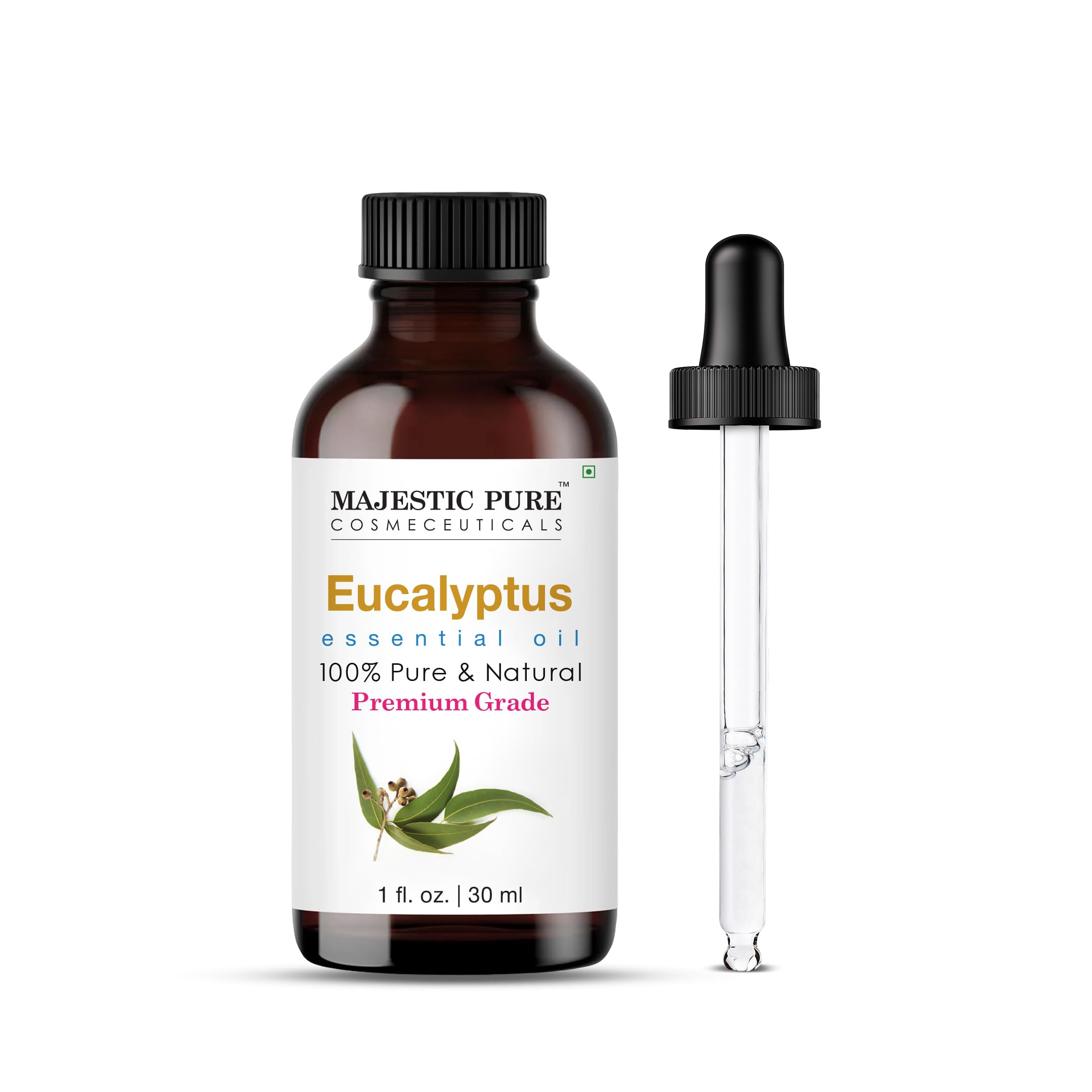 Majestic Pure Essential Oil with Glass Dropper - 100% Pure and Natural - Essential Oils for Diffuser, Aromatherapy, Soap and Candle Making, Lavender Essential Oil, Lavender Oil, 4 Fl Oz