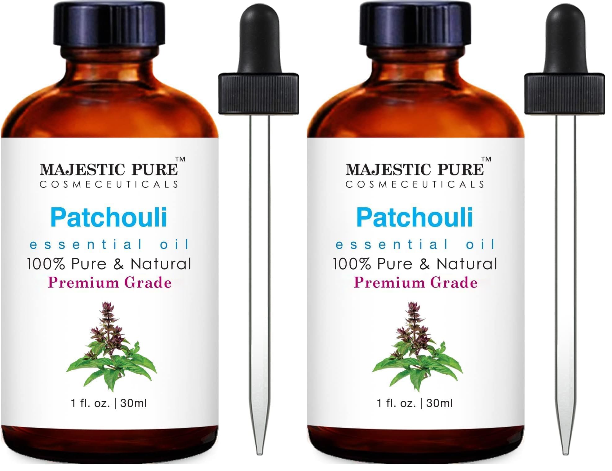 Majestic Pure Essential Oil with Glass Dropper - 100% Pure and Natural - Essential Oils for Diffuser, Aromatherapy, Soap and Candle Making, Lavender Essential Oil, Lavender Oil, 4 Fl Oz