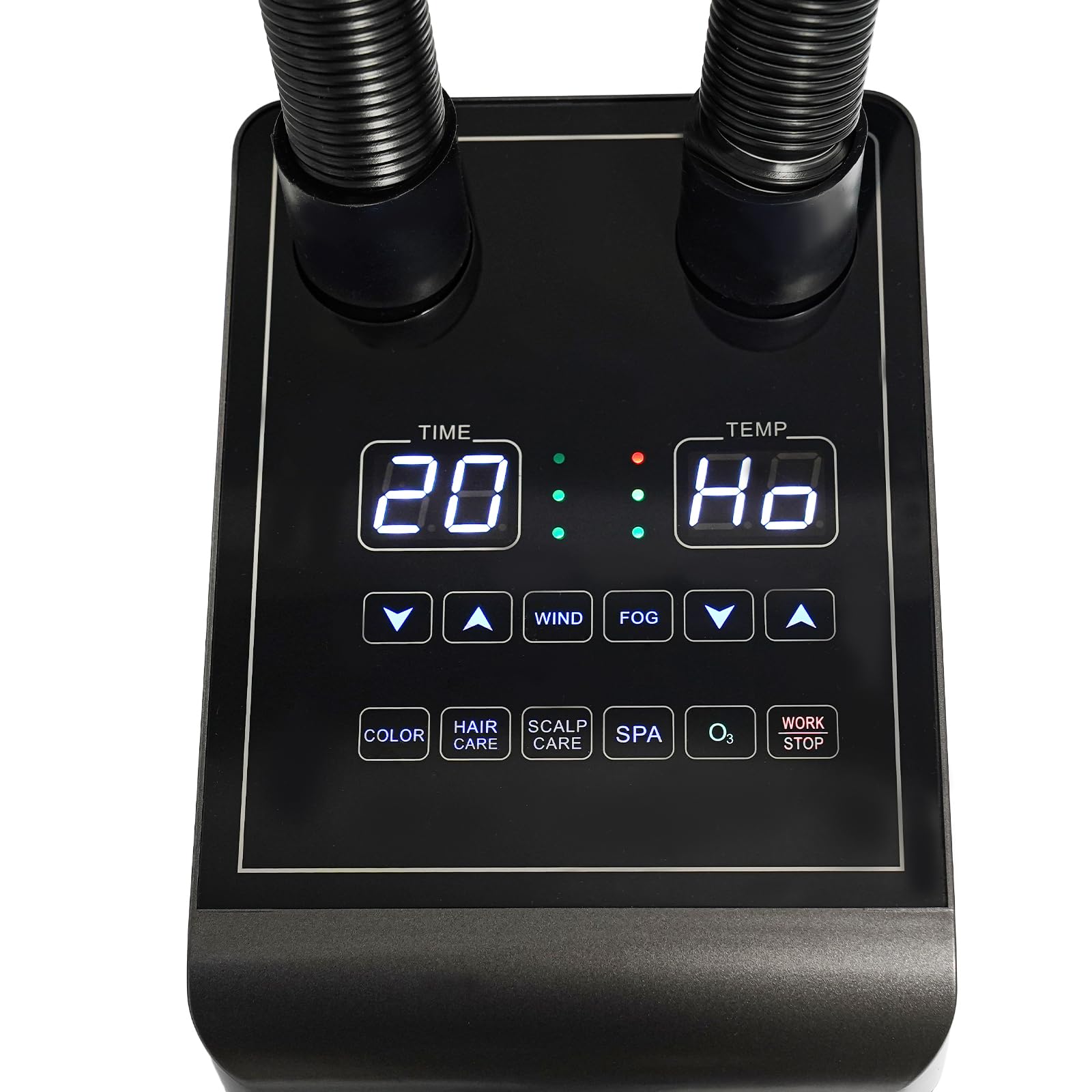 800W Nano Hooded Hair Steamer, Professional Micro Mist Hair Care Steamer with 2 Steam Caps, Salon Hair Deep Conditioning Machine with Adjustable TEM 33.8-167℉ & Timer for Home Salon SPA Use (White)