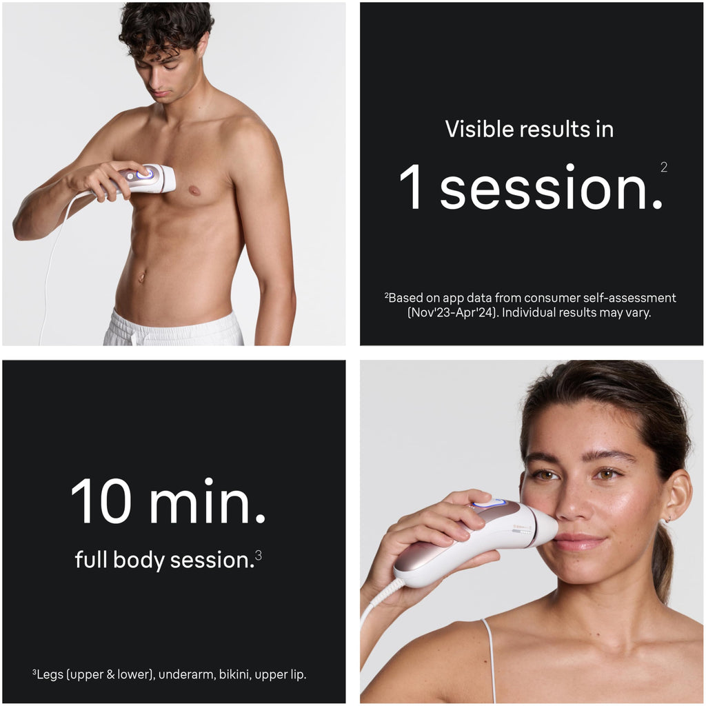 Braun Smart IPL Hair Removal Device – Skin i·Expert Pro 7, 4 Heads, Permanent Reduction for Women & Men