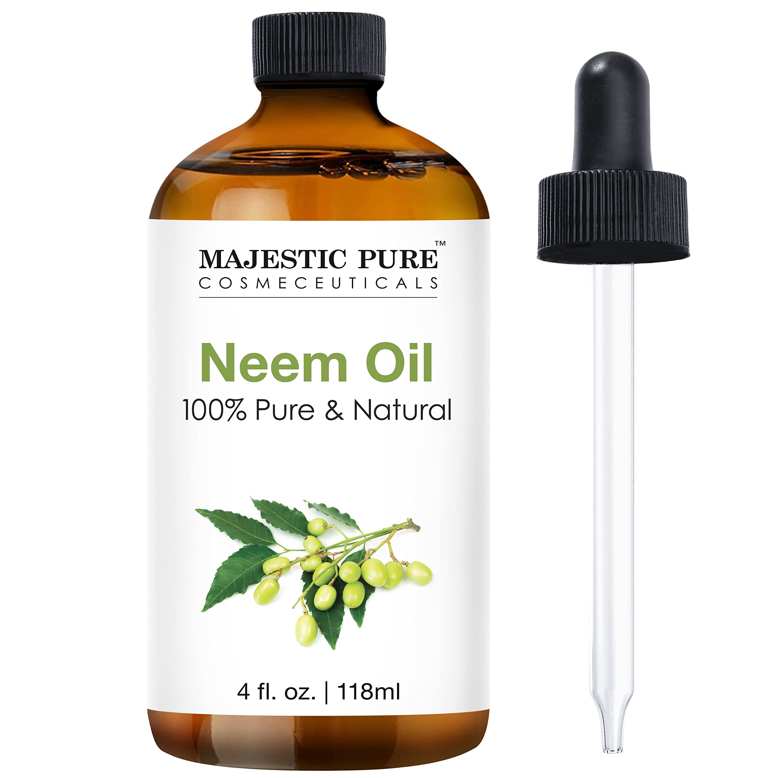 Majestic Pure Essential Oil with Glass Dropper - 100% Pure and Natural - Essential Oils for Diffuser, Aromatherapy, Soap and Candle Making, Lavender Essential Oil, Lavender Oil, 4 Fl Oz