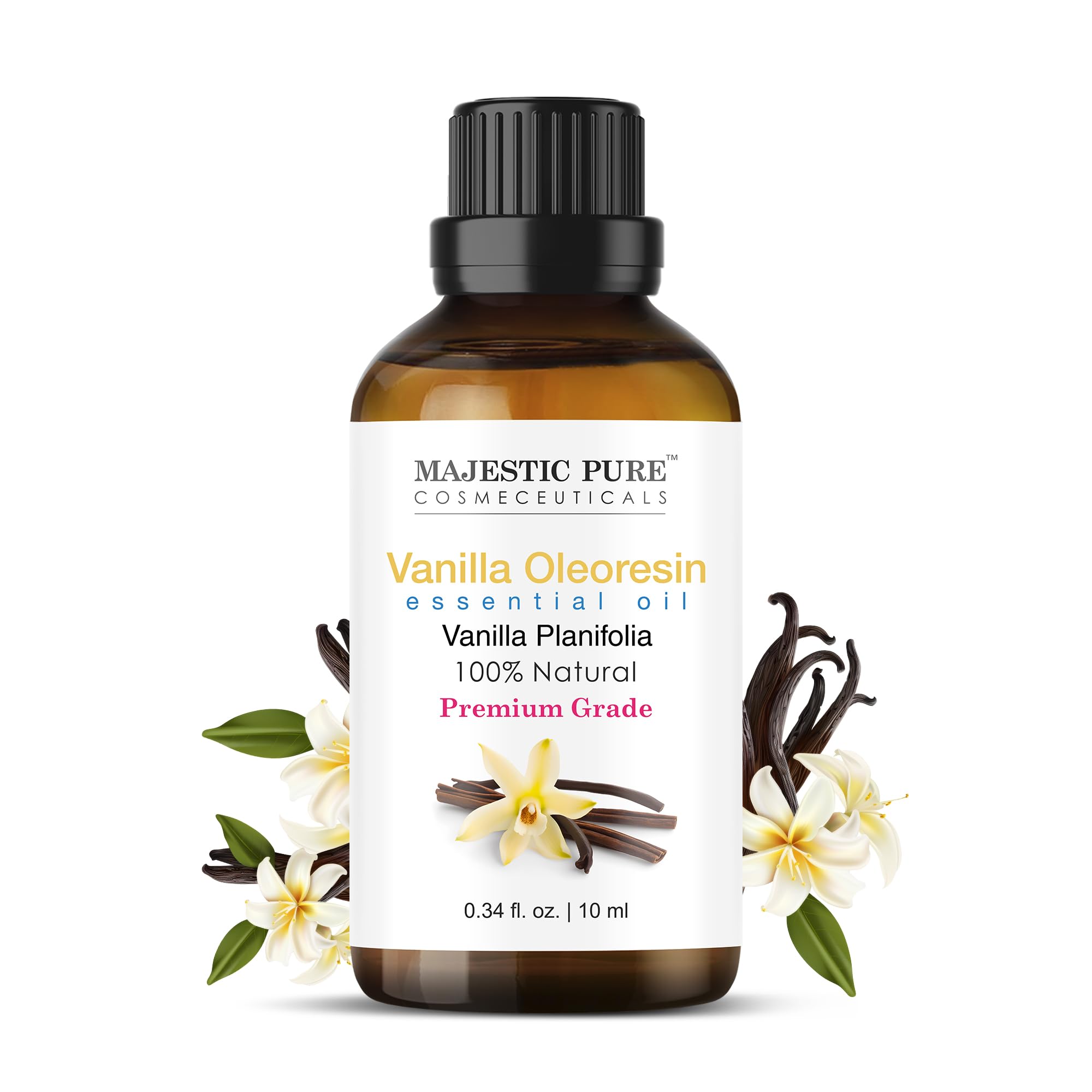 Majestic Pure Essential Oil with Glass Dropper - 100% Pure and Natural - Essential Oils for Diffuser, Aromatherapy, Soap and Candle Making, Lavender Essential Oil, Lavender Oil, 4 Fl Oz