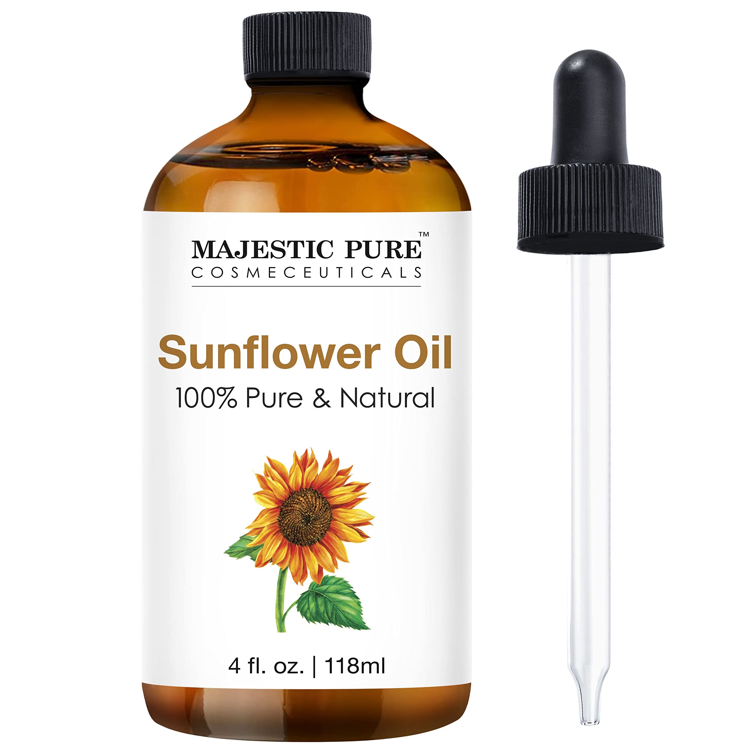 Majestic Pure Essential Oil with Glass Dropper - 100% Pure and Natural - Essential Oils for Diffuser, Aromatherapy, Soap and Candle Making, Lavender Essential Oil, Lavender Oil, 4 Fl Oz
