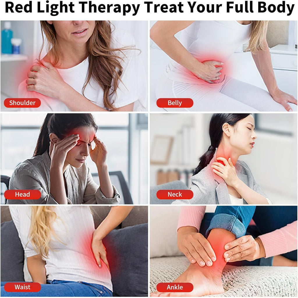 Red Light Therapy for Face and Body Red Light Infrared Light Therapy Lamp with Stand LED 660nm 850nm 5 Heads 7-Colors Infrared Light Device for Body