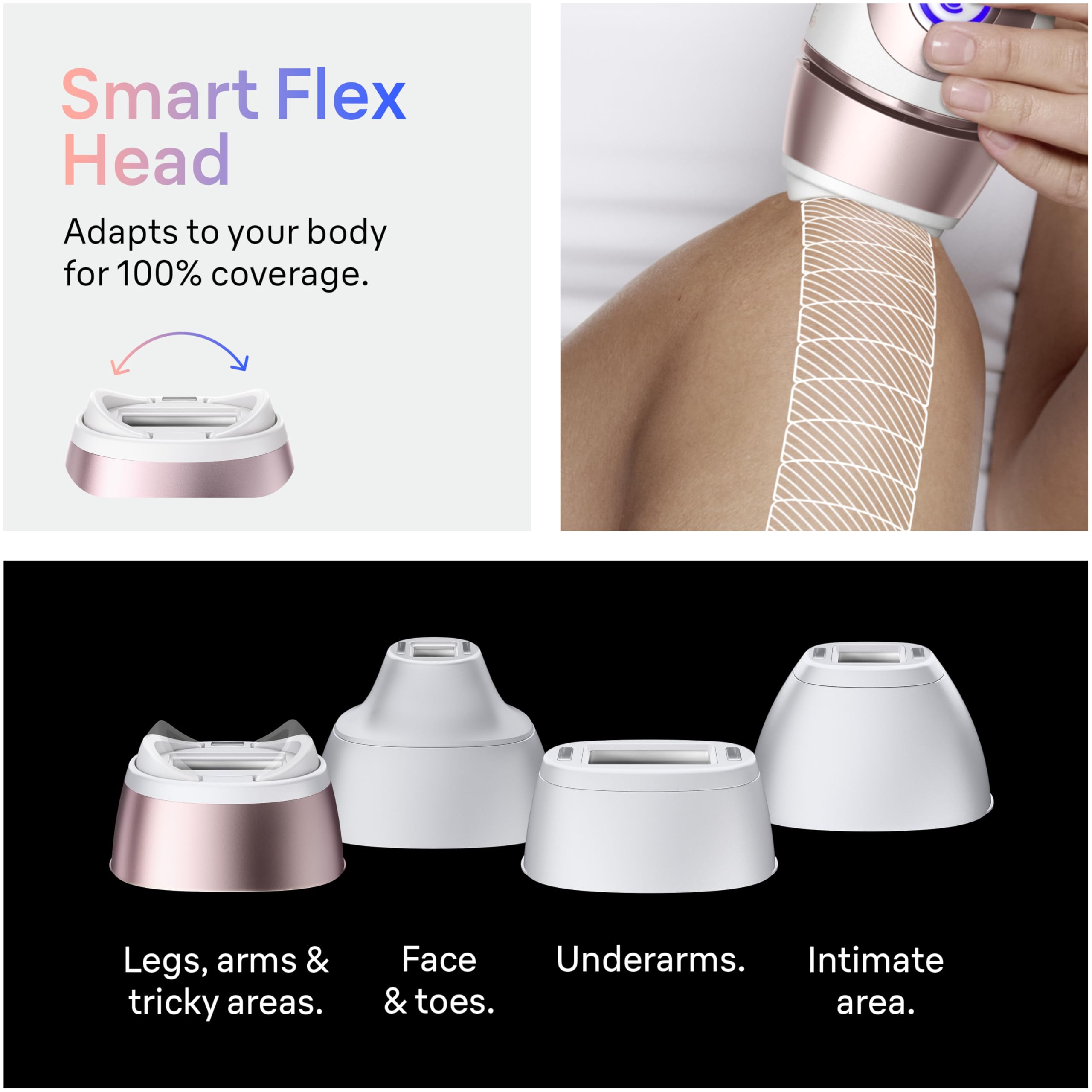 Braun Smart IPL Hair Removal Device – Skin i·Expert Pro 7, 4 Heads, Permanent Reduction for Women & Men