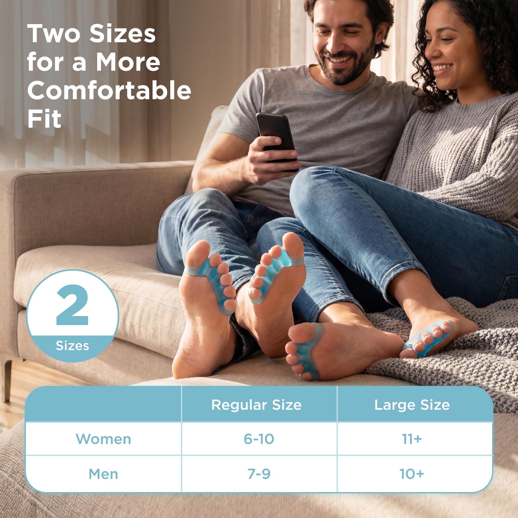 Mind Bodhi Toe Separators/Toe Spacers - For Men and Women - Regular Size – Blue